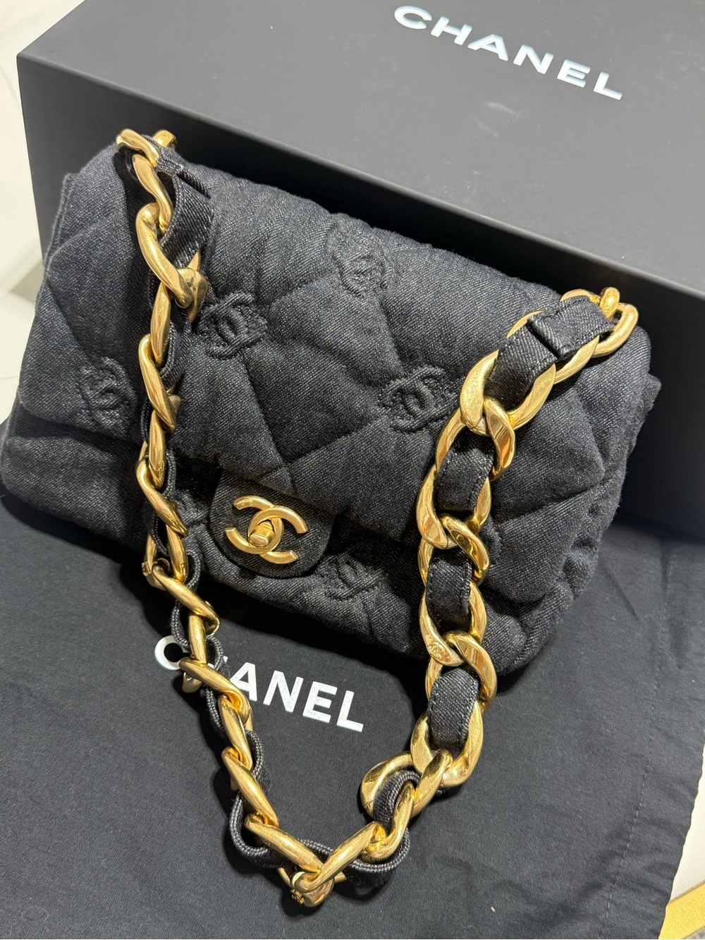 Chanel Black Denim